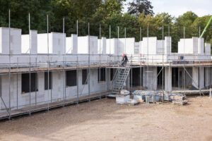 Kalkzandsteen casco in bouw